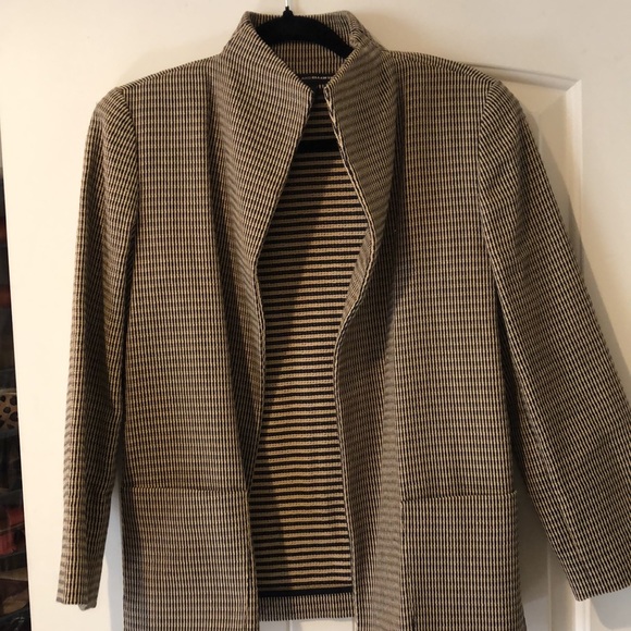 Linda Allard for Ellen Tracy Sz 2 Blazer cotton/Nylon - Picture 2 of 6